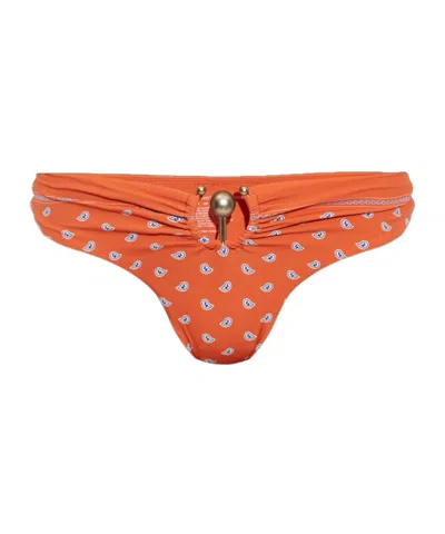 Christopher Esber Printed Bikini Bottoms In Orange