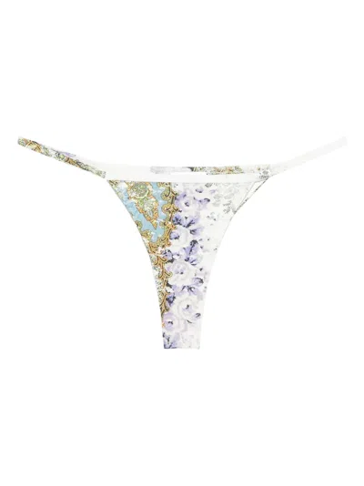 Christopher Esber Printed Bikini Bottoms In White