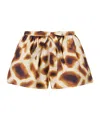 Christopher Esber Printed Cotton Shorts In Multi