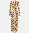 Christopher Esber Printed Jersey Top In Nude