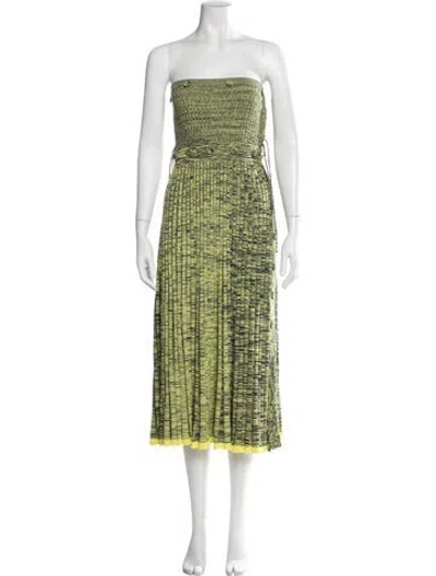 Pre-owned Christopher Esber Printed Knee-length Dress In Green