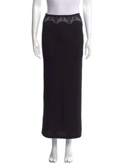 Pre-owned Christopher Esber Printed Midi Length Skirt In Black