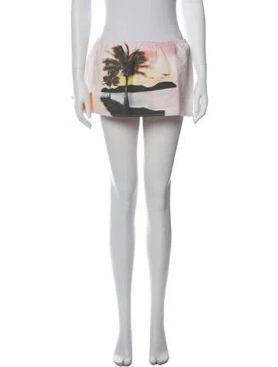 Pre-owned Christopher Esber Printed Mini Skirt In Multi