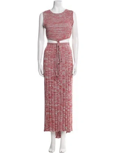 Pre-owned Christopher Esber Printed Skirt Set In Red