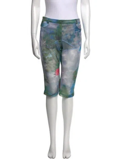 Pre-owned Christopher Esber Printed Straight Leg Pants In Blue