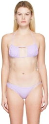 Christopher Esber Purple Asymmetric Bikini Bottoms In Chalky Lilac