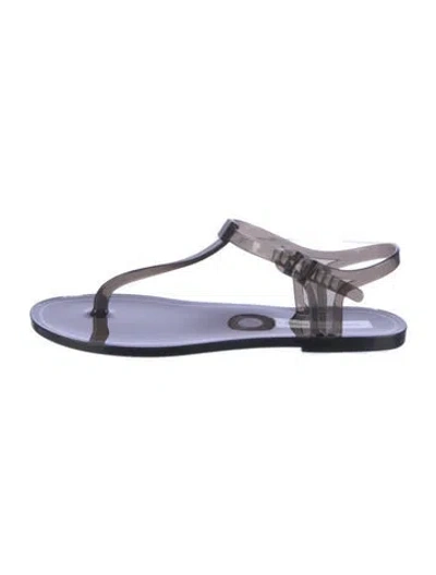 Pre-owned Christopher Esber Pvc T-strap Sandals In Black