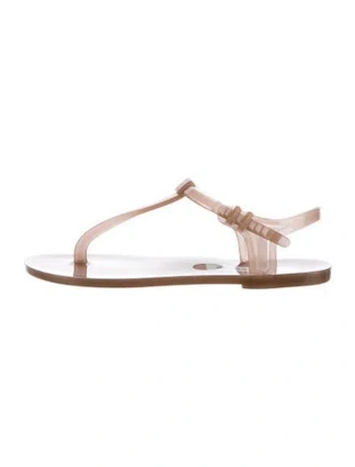 Pre-owned Christopher Esber Pvc T-strap Sandals In Neutral