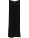 Christopher Esber Bezel-quartz Ruched Maxi Skirt In Black