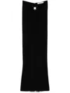 Christopher Esber Bezel-quartz Ruched Maxi Skirt In Black
