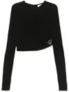 Christopher Esber Bezel-quartz Long-sleeve Top In Black