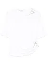 Christopher Esber Quartz-embellishment Crop Top In White