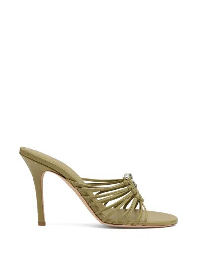 Christopher Esber Quartz-embellished Heeled Sandals In Multi