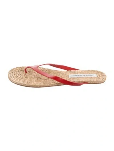 Pre-owned Christopher Esber Raffia Flip Flops In Neutrals