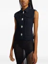 Christopher Esber Reconstruct Denim Vest In Blue