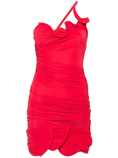 Christopher Esber Venus Looped Cami Mini Dress In Red