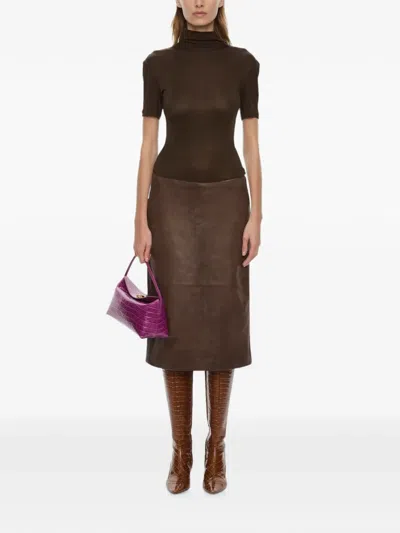 Christopher Esber Redux Leather Midi Dress In Animal Print