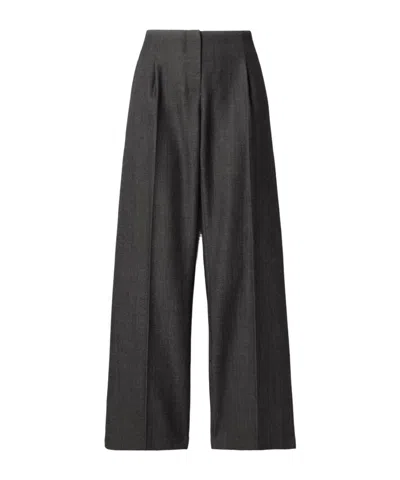 Christopher Esber Redux Pleated Wool-twill Straight-leg Pants In Black