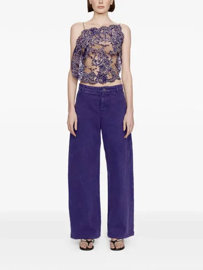 Christopher Esber Relaxed Denim Jeans In Purple