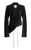 Christopher Esber Released Bias Satin Blazer In Black