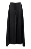 Christopher Esber Released Satin Wide-leg Pants In Black