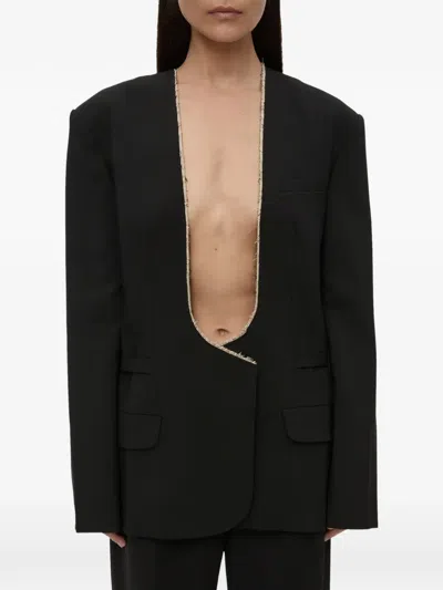 Christopher Esber Retract Shawl Blazer In Black