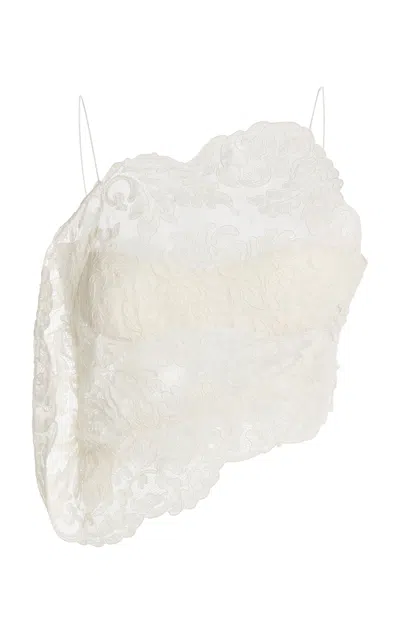 Christopher Esber Reverie Floating Lace Cotton-silk Cami In White