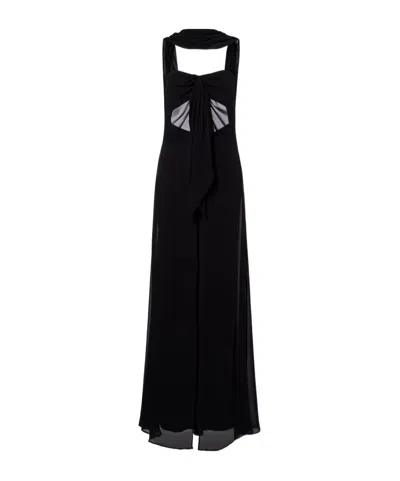 CHRISTOPHER ESBER REVERSE DRAPED SILK GOWN