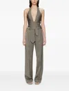 Christopher Esber Reyer Tailored Redux Striped Trousers In Gray