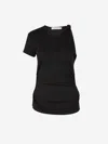 CHRISTOPHER ESBER CHRISTOPHER ESBER RIBBED ASYMMETRICAL T-SHIRT