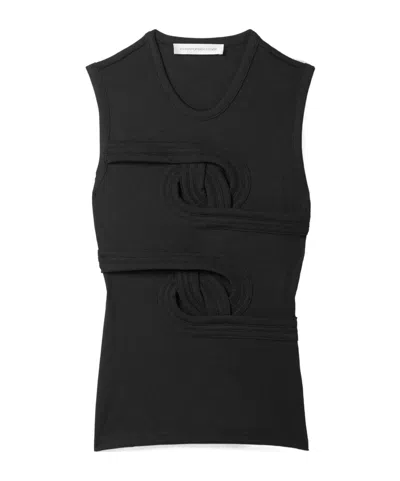 Christopher Esber Ribbed Knit Vest In Black