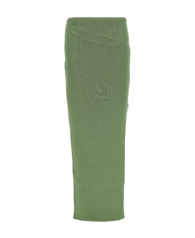 Christopher Esber Ribbed Skirt In Green