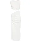 Christopher Esber White Ribbed Twist Tank Silk Dress In White