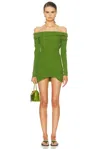 Christopher Esber Ribeiro Knit Micro Dress In Green