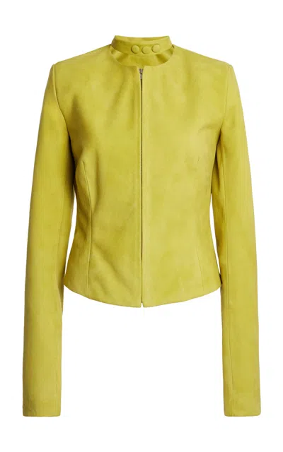 Christopher Esber Richie Suede Jacket In Green