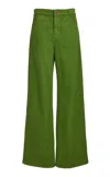 Christopher Esber Rigid High-rise Wide-leg Jeans In Green