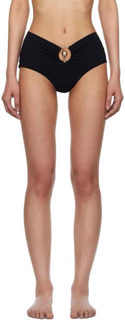 Christopher Esber Ring-embellishment Bikini Bottoms In Black