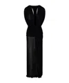 Christopher Esber Ripple Drape Asymmetric Gown In Black