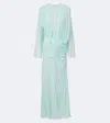 Christopher Esber Ripple Draped Gown In Blue