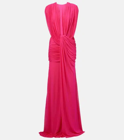 Christopher Esber Ripple Draped Gown In Pink