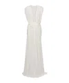 Christopher Esber Ripple Draped Gown In White