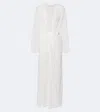 Christopher Esber Ripple Draped Jersey Gown In White