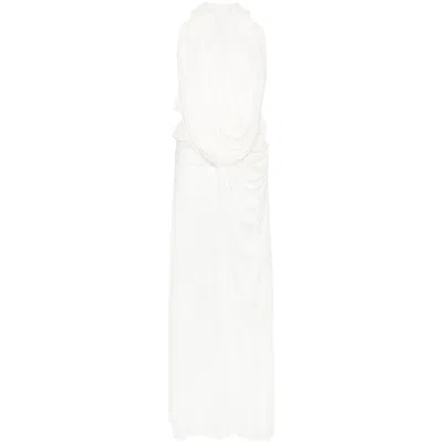 Christopher Esber Ripple Draped Maxi Dress In White