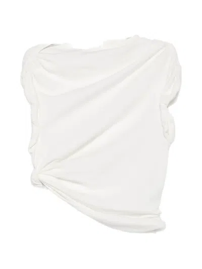 Christopher Esber Rolled Twisted T-shirt In White