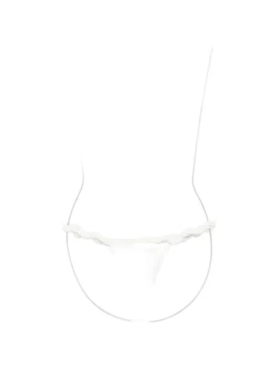 Christopher Esber Rolled Up Bikini Bottoms In White