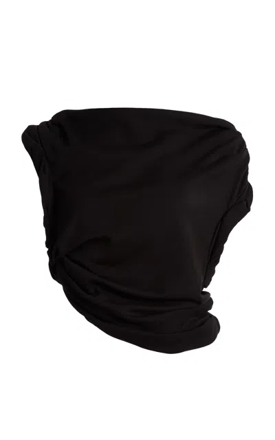 Christopher Esber Rolled Up Cotton-blend T-shirt In Black