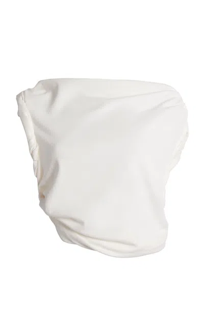 Christopher Esber Rolled Up Cotton-blend T-shirt In White