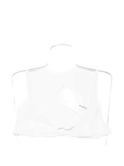 Christopher Esber Rolled-up Bikini Top In White