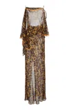 Christopher Esber Roule Trimmed Backless Silk Dress In Multi