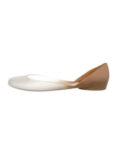 Pre-owned Christopher Esber Rubber Ballet Flats In White